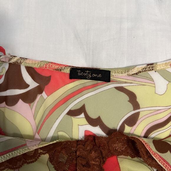 vintage y2k psychedelic lingerie slip by twenty one size small - Picture 7 of 7